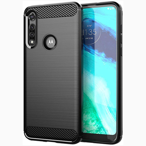 For Motorola Moto G Fast Case Cover G5 G6 G7 G8 Plus Play Soft TPU Rubber Shockproof Bumper Carbon Fiber Case Moto G8 Power ► Photo 1/6