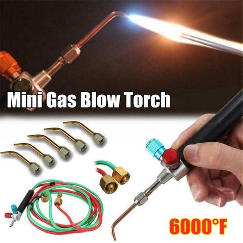 Mini Gas Blow Torch Soldering Solder Iron Gun Oxygen Acetylene Jewelry Burner Set ► Photo 1/6