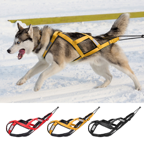 Dog Sled Harness Pet Weight Pulling Sledding Harness Mushing X Back Harness For Large Dogs Husky Canicross Skijoring Scootering ► Photo 1/6