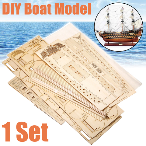 1 Set DIY Handmade Assembly Ship Wooden Sailing Boat Model Kit Ship Handmade Assembly Decoration Gift For Children ► Photo 1/6