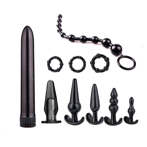 Vibrator Anal Plug Combination Butt Plug Set Vibrating Anal Beads Kit Prostate Massager Sex Toys For Women Men Anus Stimulator ► Photo 1/6