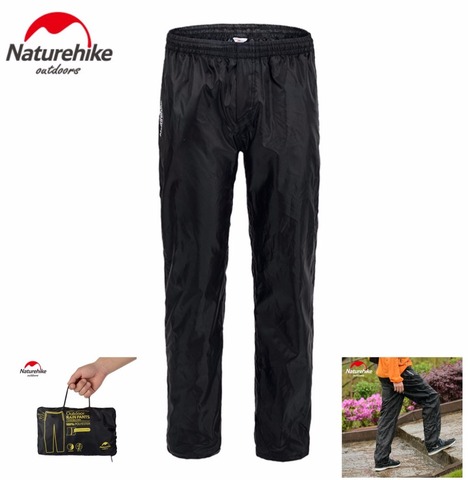 Naturehike Outdoor Camping Hiking double zipper Rain Pants Nylon Waterproof Cycling Pants Fishing Trousers Plus size ► Photo 1/6