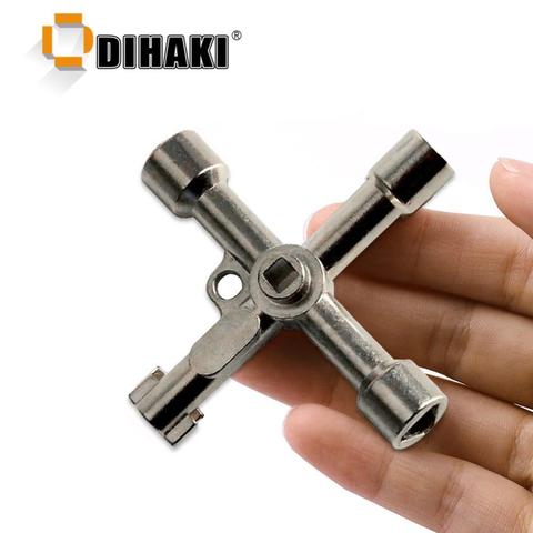 Multi-function 4 In 1 Universal Cross Key Triangle Key for Train Electrical Elevator Cabinet Valve Alloy Triangle Square ► Photo 1/6