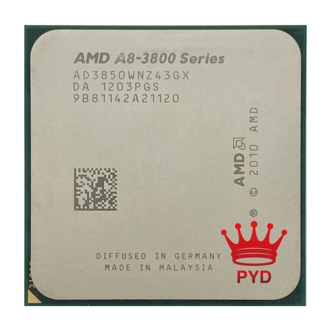 AMD A8-Series A8-3850  Quad-Core CPU 2.9G Desktop Set Display Apu AD3850WNZ43GX A8 3850 Socket FM1 905pin Free Shipping ► Photo 1/1