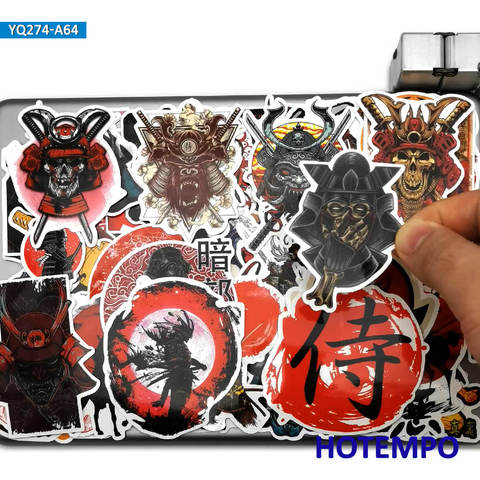 60pcs Japan Samurai Bushido Spirit Style Art Stickers for Mobile Phone Laptop Guitar Suitcase Skateboard Bike Car Decal Stickers ► Photo 1/6