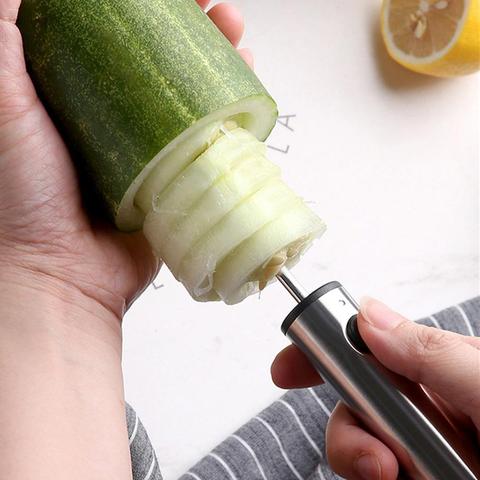 4pcs Replaceable Head Vegetable Spiral Cutter Vege Drill Spiralizer Digging Device Corer Device Corer For Stuffed Vegetables ► Photo 1/6