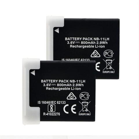 2pcs Original 800mAh NB-11LH NB-11L Battery Camera For Canon PowerShot A3400 A3500 A4000 SX430 SX420 IXUS 285HS IXUS 245/125/180 ► Photo 1/6