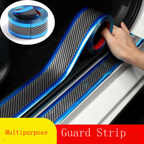 Car Door Sill Protector Stickers Anti Scratch Rubber Strip Carbon Fiber Car  Threshold Protection Bumper Film Sticker Car Styling - AliExpress