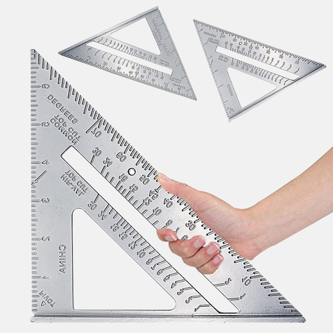 1PC Measurement Tool Try-square Line Scriber Saw Guide Triangle Square Ruler Aluminum Alloy Speed Protractor Miter For Carpenter ► Photo 1/6