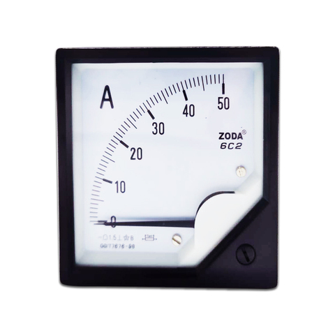 1PC 6C2 5A 10A 30A 50A 100A 300A/75mV DC Current Analog Ammeter Gauge Pointer Panel Meter 80*80mm DC amp meter Use with Shunt ► Photo 1/5