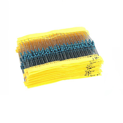 300Pcs/Pack 10 ohm -1M ohm 1/4w 1% Metal Film Resistor Resistance Assortment Kit Set 30 Kinds Each 10pcs 1k 10k for Arduino UNO ► Photo 1/5