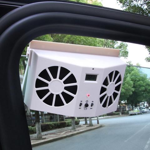 Car Auto Solar Fan Window Cooling Air Vent Vehicle Ventilation System Radiator Temperature display Car Interior Accessories ► Photo 1/1