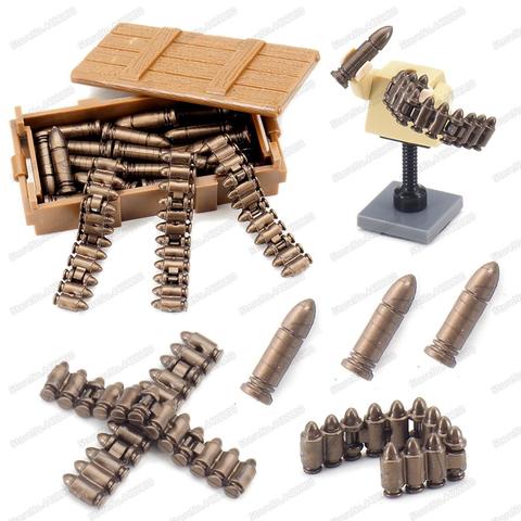 Guns Bullet Chain Military Assembling Building Block Legion Weapons Set Moc WW2 Equipment Special Soldier Model Gifts Child Toys ► Photo 1/6