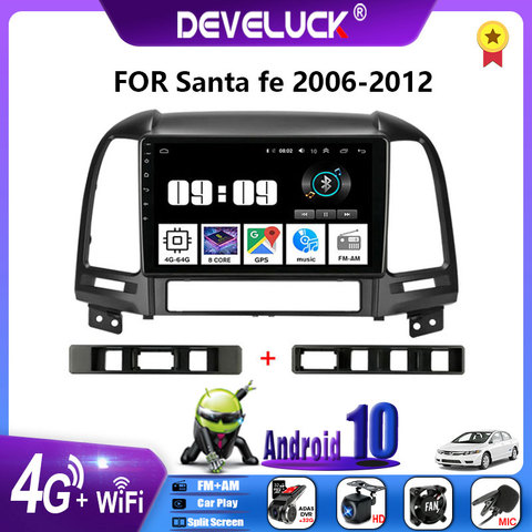T3L Android 9.0 Car Radio Multimedia Video Player 2din Stereo For Hyundai Santa Fe 2006 2007 2008 2009 2010 2011 2012 4G+Wifi FM ► Photo 1/6