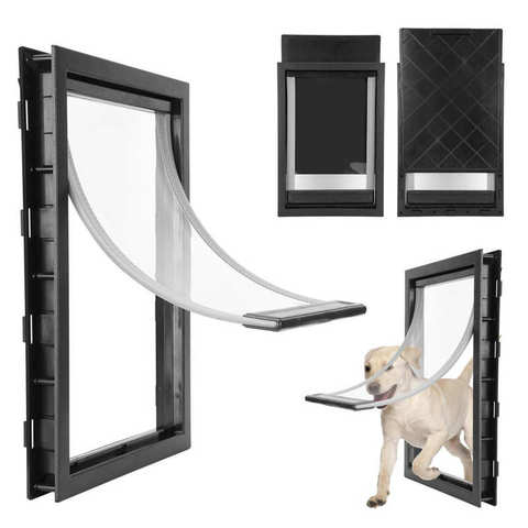 PVC Large Pet Door Magnet Automatic Closing Door Bothway Security Accessory for Big Dog Gate Dog Fences With Baffle Pet Supplies ► Photo 1/6