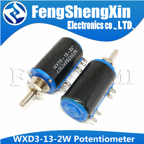 1pcs New WXD3-13-2W 100 200 220 470 680 1K 2.2K 3.3K 4.7K 5.6K 6.8K 10K 22K 33K 47K 100K Ohm WXD3-13 2W Wirewound Potentiometer ► Photo 1/3