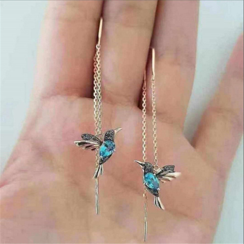 New Fashion Little Bird Drop Long Hanging Earrings for Women Elegant Girl Tassel Earring Stylish Jewelry Personality Gift ► Photo 1/6