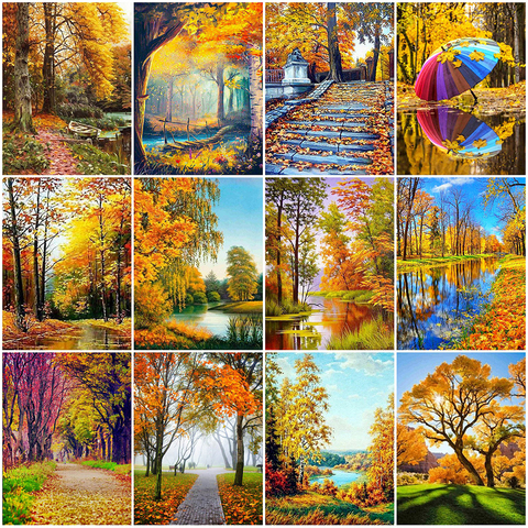 Evershine 5D DIY Diamond Painting Tree Rhinestones Art Diamond Embroidery Landscape Autumn Full Square Mosaic Home Decoration ► Photo 1/6