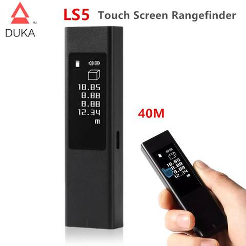 New DUKA LS5 Laser Rangefinder Distance Meter OLED Touch Screen 40M Electronic Digital Ruler Laser Tape Measure Range Finder ► Photo 1/1