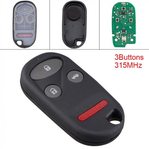 315MHz 3 Buttons Keyless Remote Car Key Fob Shell Case KOBUTAH2T for 1998 1999 2000 2001 2002 Honda Accord ► Photo 1/6