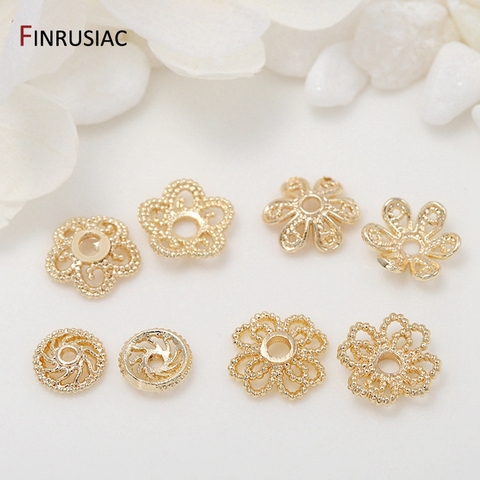 4 Types 8mm/6mm Flower Bead Caps Handmade DIY Jewelry Findings Beads End Cap Accessories Jewellery Making Supplies ► Photo 1/6