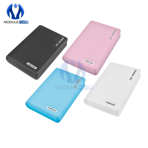 Candy Color 4X18650 Power Bank Battery Storage USB Power Battery Storage Case Box Holder Leads 18650 Holder Box Shell Organizer ► Photo 1/6