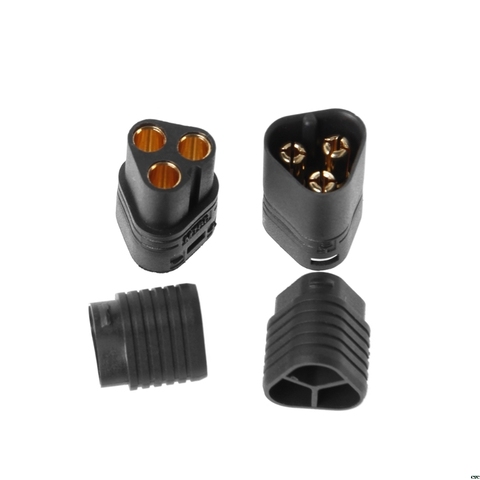 1 Pair MT60 3.5mm 3 Pole Bullet Connector Plug Male & Female For RC ESC to Motor ► Photo 1/6