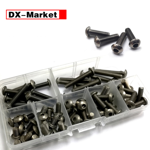 m2.5 m3 m4 m5 m6 Titanium bolt kit , titanium hex socket button head screw , ISO 7380 Titanium bolt , E018 ► Photo 1/6