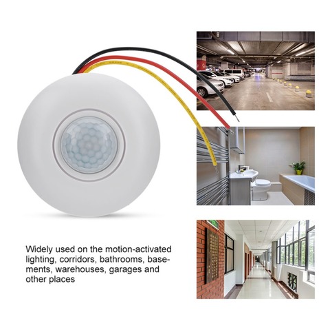 12V Infrared PIR Motion Sensor Switch with Time Delay 360 Degree Cone Angle Detecting Induction Sensor For LED Ceiling Light Hot ► Photo 1/5