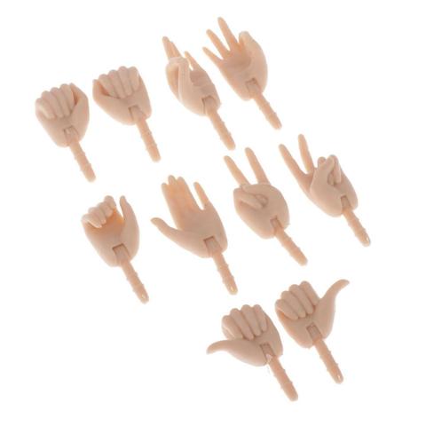 5 Pairs Movable Joints Hands for 1/6 Female Action Figures BJD DOD AS DZ Dollfie Doll DIY Making Accessory ► Photo 1/6