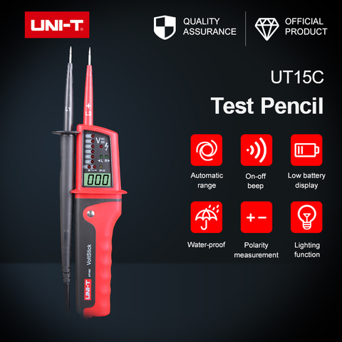 UNI-T UT15C Waterproof Digital Voltage Meter 24V~690V AC/DC Voltage Testers LCD Display Auto Range Phase Rotation voltage tester ► Photo 1/6