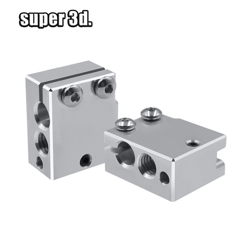 2/1pcs Upgrade PT100 Aluminum Volcano Copper Heat Block For E3d Volcano Hotend 3D Printer Heated Block for BMG Extruder TItan ► Photo 1/6