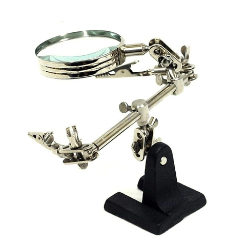 Third Hand Soldering Iron Stand Helping Clamp Vise Clip Tool Magnifying Glass for RC Quadcopter ► Photo 1/6