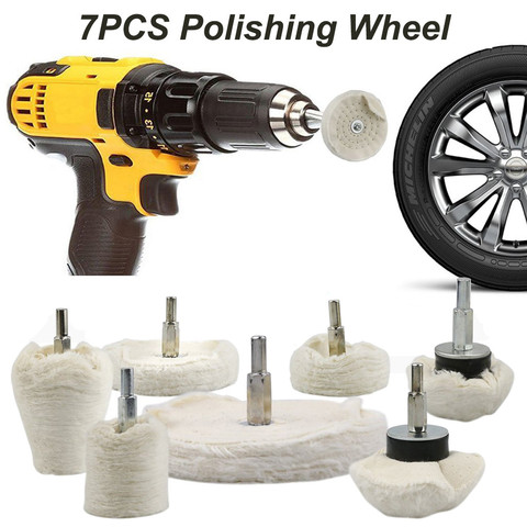 7PCS T Style Car Polishing Wheel Accessories Polishing Disc For Polisher And Electric Screwdriver Auto Polishing Kit Set n6 ► Photo 1/6