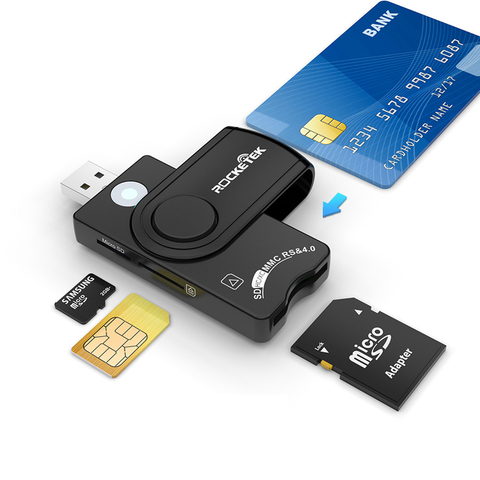 Rocketek CR310 USB3.0 Tax Declaration IC Smart Card Reader SD/TF/SIM Card Multi-function External Card Reader Connector Adapter ► Photo 1/6