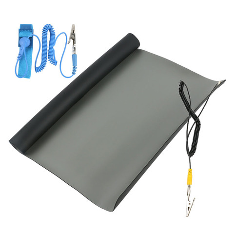 Free Shipping 700*500*2.0mm Anti-Static Mat+Ground Wire+ESD Wrist For Mobile Computer Repair Antistatic Blanket,ESD Mat ► Photo 1/5
