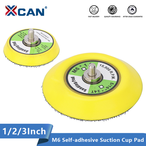 XCAN M6 Sanding Pad Plate 1/2/3 inch Polishing Sanding Disc Pneumatic Self-adhesive Suction Cup Pad Sticky Disk Abrasive Tools ► Photo 1/6