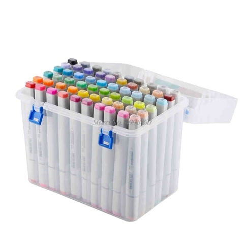 80 Slot Plastic Carrying Marker Case Holder Storage Organizer Box for Paint Sketch Markers-Fits for Markers Pen from 15-18mm ► Photo 1/1
