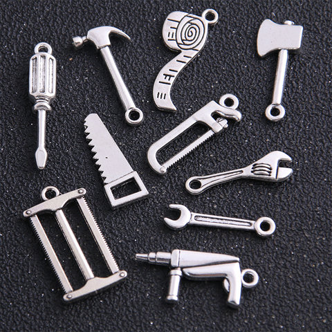 14pcs Tools Charms Antique   Zinc Alloy Pendant for DIY Charm Choker Necklace Bracelet Jewelry ► Photo 1/6