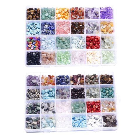 24 Grids Irregular Gemstone Beads Assorted Box Set Energy Healing Stone Loose Beads for Jewelry Making ► Photo 1/6