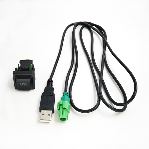 Biurlink 150CM DIY Car USB Adapter Audio USB Cable Switch for Volkswagen ► Photo 1/6