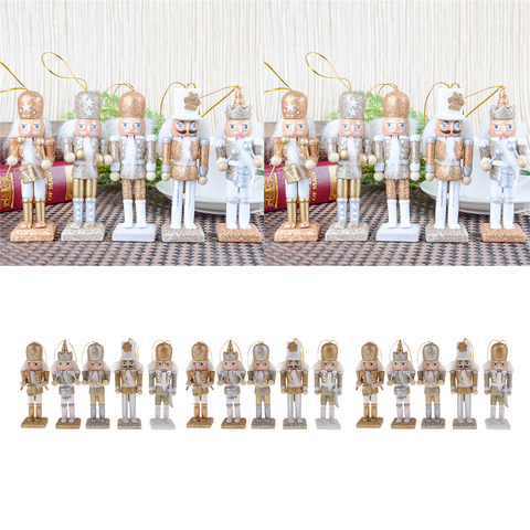 15pcs Christmas Decor Ornaments Wooden Nutcracker Figurine Puppet Doll Toys ► Photo 1/6