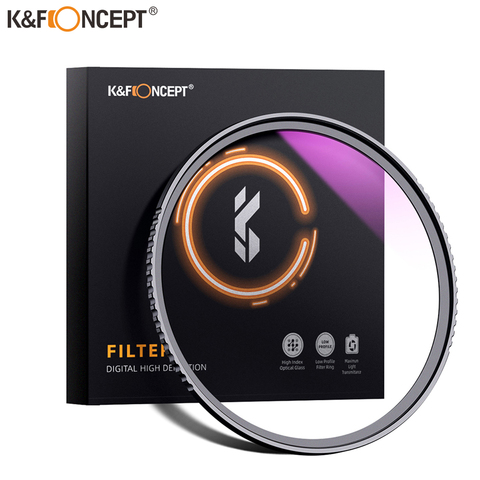 K&F Concept 37-82mm UV Filter Lens MC Ultra Slim Optics with Multi Coated Protection 37mm 49mm 52mm 58mm 62mm 67mm  77mm 82mm ► Photo 1/6