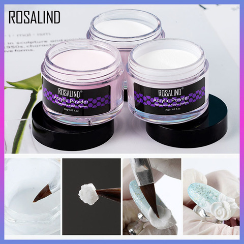 ROSALIND Acrylic Powder Nail Gel Poly For Nail Art Acrylic Nail Kit Clear Set Glitter Powder Acrylic Nails For All Manicure ► Photo 1/6