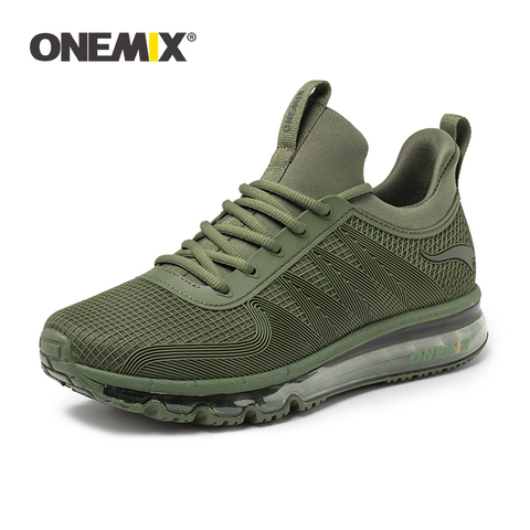 ONEMIX Men Running Shoes Fashion Casual High Top Sport Shoe Outdoor Jogging Air Cushion Trainers Tennis Sports Fitness Sneakers ► Photo 1/6
