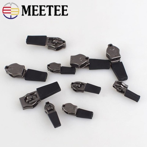 10pcs Meetee 3# 5# Anti-loading Waterproof Zipper Slider Reverse Installation for Invisible Nylon Zip Bag Jacket Zip Head Puller ► Photo 1/5