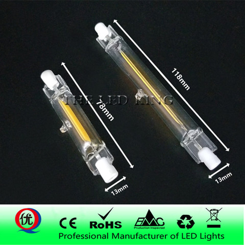 Dimmable ABS LED R7S COB Tube Light 15W/50W 78/118mm Glass Ceramic Flood Light Bulb AC220V 240V Replace For Halogen Lamp ► Photo 1/6