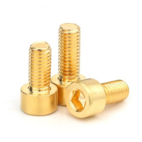 2-20pcs DIN912 M3 M4 M5 M6 M8 Pure Brass Hex Hexagon Socket Cap Head Screws ► Photo 1/3