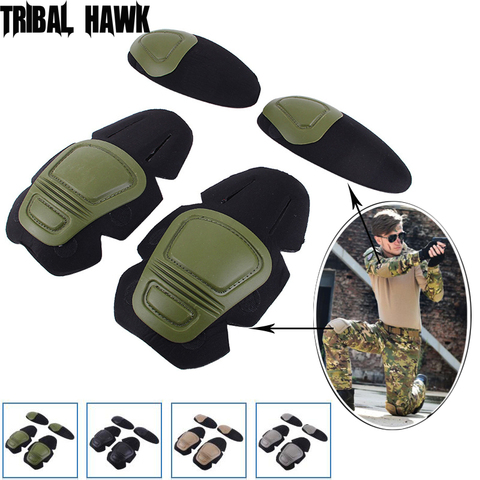 Military Tactical Knee Pads Elbow Support Army Airsoft Kneepad Frog Suit Interpolated Knee Protector War Game Combat Knee Cap ► Photo 1/6