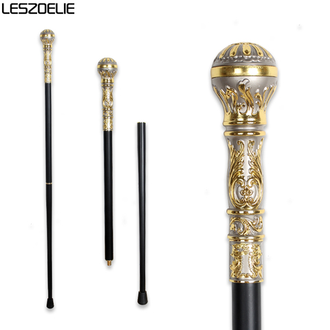 Gold With Silver Walking Stick Man Fashion Walking Stick Lady Party Walking Canes Elegant Vintage Detachable Walking Cane ► Photo 1/6